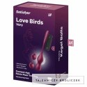 Satisfyer Love Birds Vary kulki treningowe wibrujące Wine Red z aplikacją SATISFYER