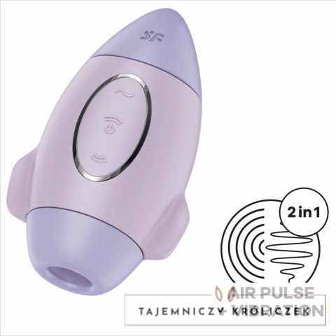 Satisfyer Mission Control Liliowy - Kompaktowe urządzenie z podwojnym systemem impulsow, IPX7 SATISFYER