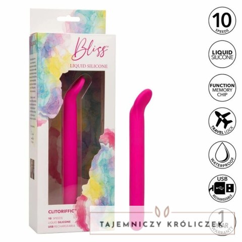 CalExotics Bliss Clitoriffic Rożowy - Wibrujący masażer silikonowy 10 trybow CALEXOTICS
