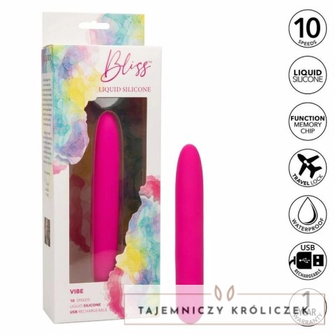 CalExotics Bliss Vibe silikonowy model wibrujący rożowy USB CALEXOTICS