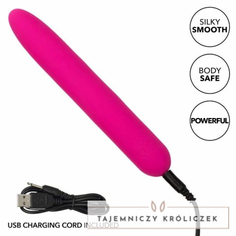 CalExotics Bliss Vibe silikonowy model wibrujący rożowy USB CALEXOTICS