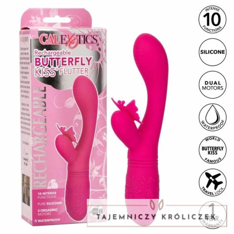 CalExotics Butterfly Kiss Flutter Rożowy - Masażer z 10 trybami pracy CALEXOTICS