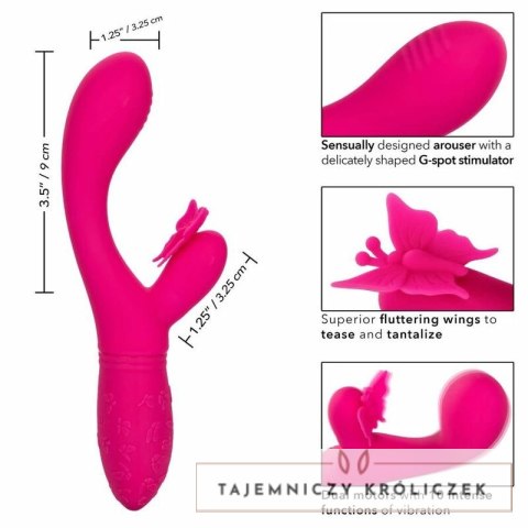 CalExotics Butterfly Kiss Flutter Rożowy - Masażer z 10 trybami pracy CALEXOTICS