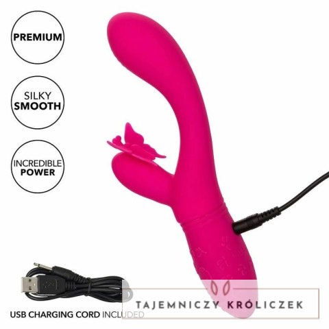 CalExotics Butterfly Kiss Flutter Rożowy - Masażer z 10 trybami pracy CALEXOTICS