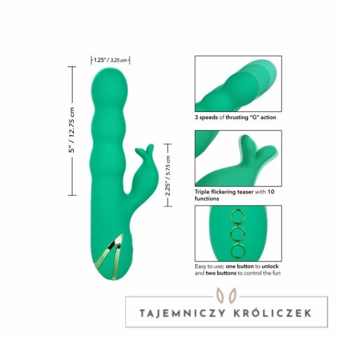 CalExotics Sonoma Satisfier Zielony - silikonowy masażer punktu G, 10 trybow CALEXOTICS