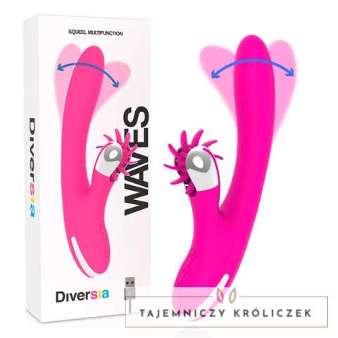 Diversia Bunny Waves 24 cm - silikonowy model z systemem wave USB DIVERSIA