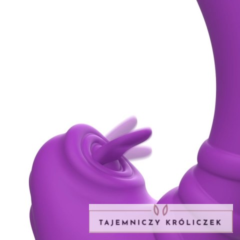 Intense Harry wibrator silikonowy elastyczny fioletowy język 20 trybow INTENSE