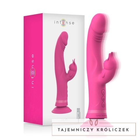 Intense Julio Krolik Silikonowy Rożowy - Podwojna Stymulacja, 24 cm INTENSE