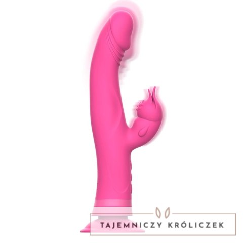Intense Julio Krolik Silikonowy Rożowy - Podwojna Stymulacja, 24 cm INTENSE