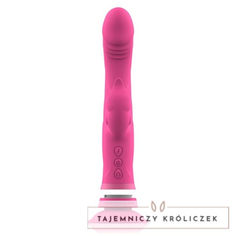 Intense Julio Krolik Silikonowy Rożowy - Podwojna Stymulacja, 24 cm INTENSE