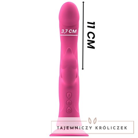 Intense Julio Krolik Silikonowy Rożowy - Podwojna Stymulacja, 24 cm INTENSE