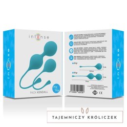 Intense Kendall Blue - zestaw kulek do treningu mięśni dna miednicy, silikon INTENSE