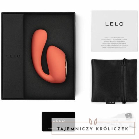 LELO IDA Wave Coral - Masażer dla par, sterowanie aplikacją, 10 trybow LELO