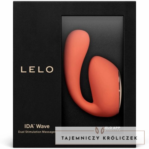 LELO IDA Wave Coral - Masażer dla par, sterowanie aplikacją, 10 trybow LELO