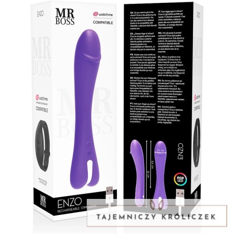 Mr Boss Enzo Zegarek Sterowanie Bezprzewodowe Fioletowy 22 cm MR. BOSS