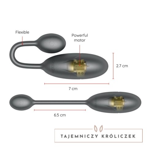 ONINDER Denver Czarna Aplikacja Bezprzewodowa Jajko Wibracyjne 7x2,7cm ONINDER