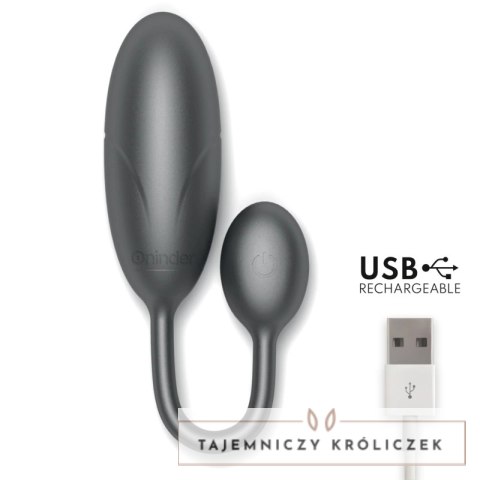 ONINDER Denver Czarna Aplikacja Bezprzewodowa Jajko Wibracyjne 7x2,7cm ONINDER
