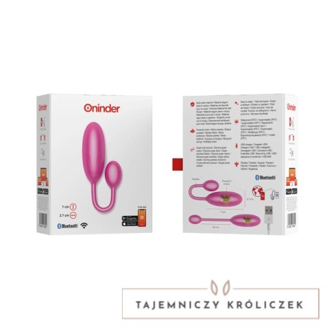 ONINDER Denver Intymne Jajko Sterowane Aplikacją, Rożowe, 7x2,7 cm, IPX7 ONINDER