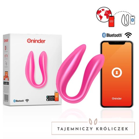 ONINDER Double Pleasure Pink - Stymulator z Aplikacją, IPX7, 2 Silniki ONINDER