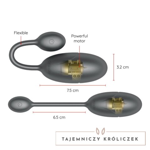 ONINDER Tokyo model jajko wibrujące czarne 7,5x3,2cm Bluetooth APP ONINDER