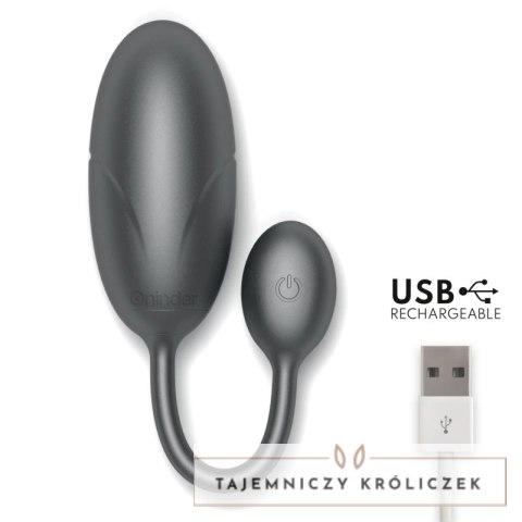 ONINDER Tokyo model jajko wibrujące czarne 7,5x3,2cm Bluetooth APP ONINDER