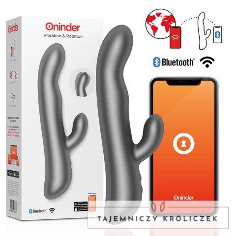 Oninder Oslo Black - Model z Wibracjami, Obrotem i Sterowaniem Aplikacją ONINDER