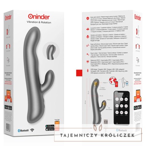Oninder Oslo Black - Model z Wibracjami, Obrotem i Sterowaniem Aplikacją ONINDER
