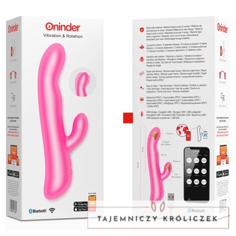 Oninder Oslo Pink - System Wibracji i Rotacji z Aplikacją Bluetooth ONINDER