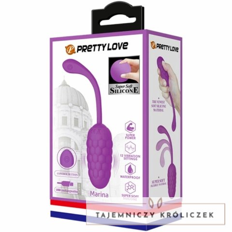 Pretty Love Jajko Wibrujące Fioletowe USB 12 Trybow Silikonowe PRETTY LOVE