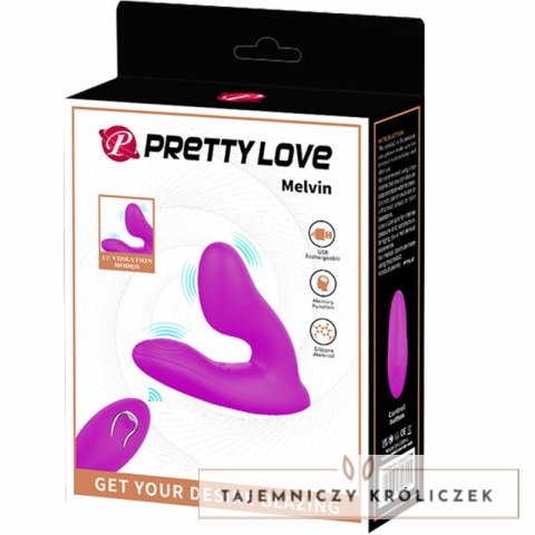Pretty Love Melvin - Masażer zdalnie sterowany, 12 trybow, silikonowy PRETTY LOVE