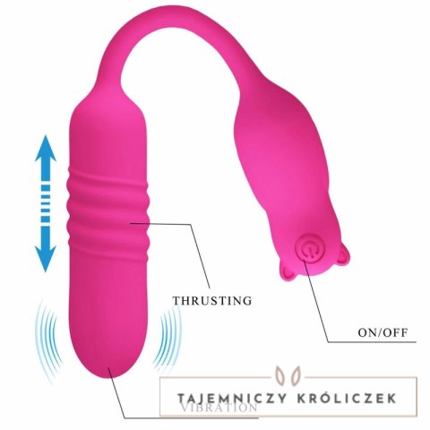 Pretty Love Nobikuma rożowy silikonowy mini masażer pulsacyjny USB PRETTY LOVE