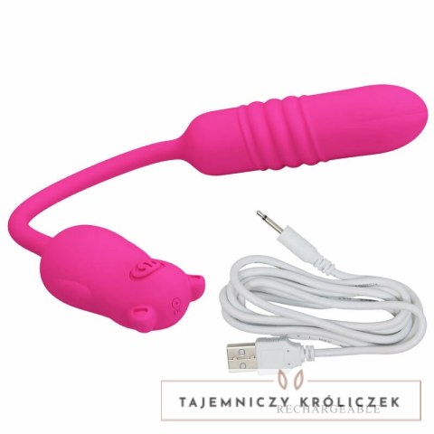 Pretty Love Nobikuma rożowy silikonowy mini masażer pulsacyjny USB PRETTY LOVE