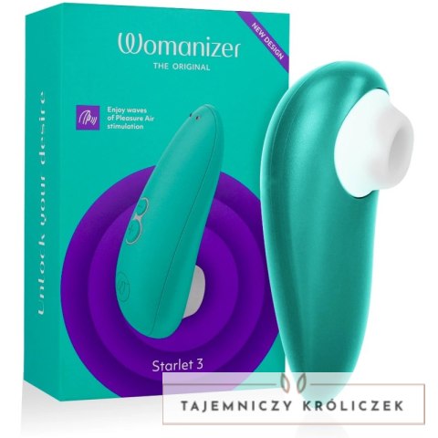 Womanizer Starlet 3 model turkusowy - kompaktowy system powietrzny IPX7 WOMANIZER