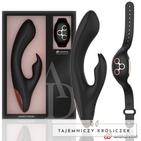 ANNE'S DESIRE AD Rabbit Zdalnie Sterowany Zegarkiem Czarny-Złoty 20 cm ANNE´S DESIRE