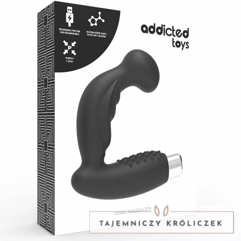 Addicted Toys Model 3 - Masażer Prostaty USB, 10 Trybow, Czarny ADDICTED