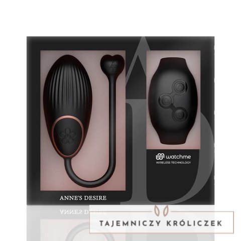 Anne's Desire AD Egg Czarny - System intymny z zegarkiem WATCHME ANNE´S DESIRE