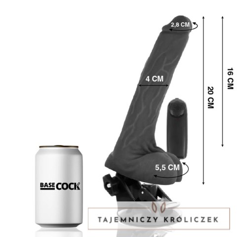 BASECOCK Model 20 Black - Intymna maszyna sterowana pilotem 20x4 cm TPE BASECOCK