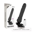 BASECOCK Model Black 19,5 cm - Wibrator z pilotem przewodowym, TPE BASECOCK