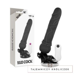BASECOCK Model Black 19,5 cm - Wibrator z pilotem przewodowym, TPE BASECOCK