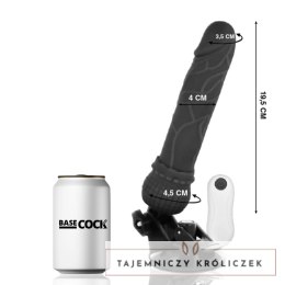 BASECOCK Model Black 19,5 cm - Wibrator z pilotem przewodowym, TPE BASECOCK