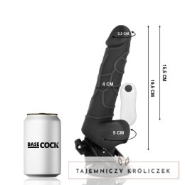 BASECOCK Wibrator Czarny 19,5 cm Pilot Przewodowy Przyssawka TPE BASECOCK