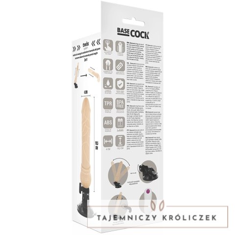 BASECOCK Wibrator Intymny Pilot Przewodowy 19,5 cm TPE Elastyczny BASECOCK