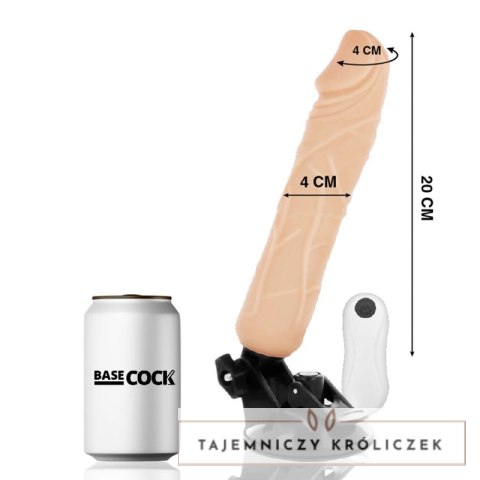 BASECOCK Wibrator Pilot Zdalny 20 cm TPE 12 Trybow Elastyczny BASECOCK