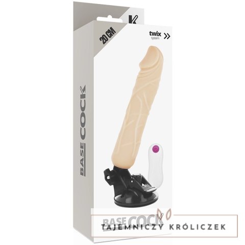 BASECOCK Wibrator Pilot Zdalny 20 cm TPE 12 Trybow Elastyczny BASECOCK