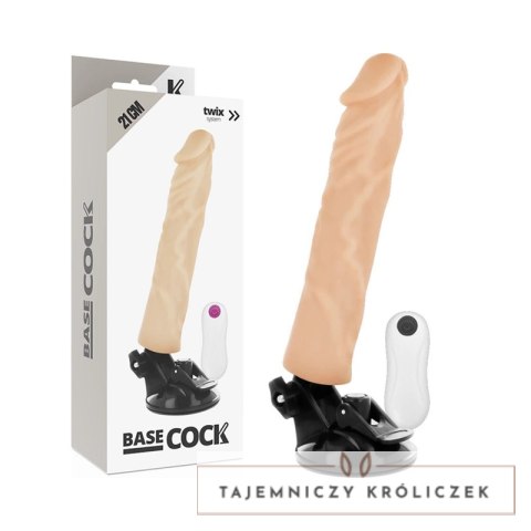 BASECOCK Wibrator zdalnie sterowany TPE 21x4 cm pilot przewodowy BASECOCK