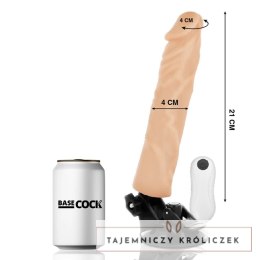 BASECOCK Wibrator zdalnie sterowany TPE 21x4 cm pilot przewodowy BASECOCK
