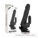 Basecock Model Pilot Black 18,5 cm - Anatomiczny Wibrator z Pilotem BASECOCK