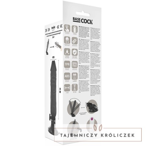 Basecock Model Zdalnie Sterowany Czarny 20 cm TPE 12 Trybow BASECOCK