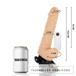 Basecock Wibrator Zdalnie Sterowany 19,5 cm z Podstawą Przyssawką TPE BASECOCK
