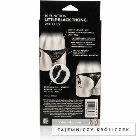 CalExotics 10-funkcyjne stringi koronkowe z wyjmowanym modułem wibracyjnym CALEXOTICS